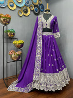 Purple Color lehenga choli for women Buy Online - Joshindia