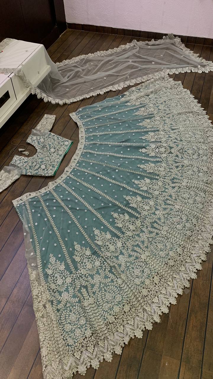 Amazing Sea Green Lehenga Choli At Wedding Function Buy Online - Joshindia