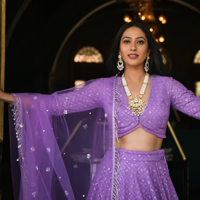 Lavender Lehenga Choli For Women Buy Online - Joshindia