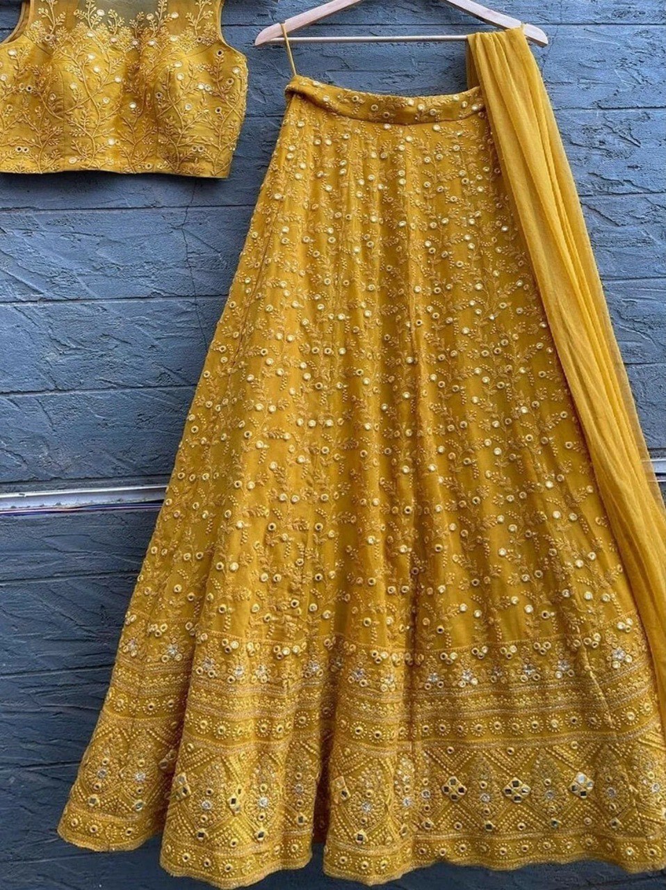 Designer Yellow Lehenga Choli For Wedding - Joshindia
