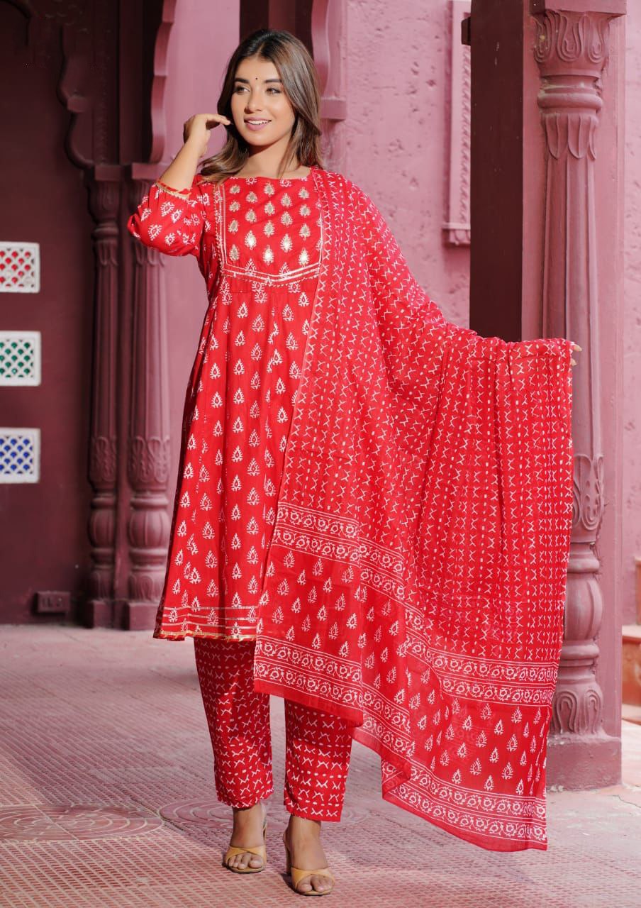 Amazing Orange Color Kurta Set at Josh India - Joshindia