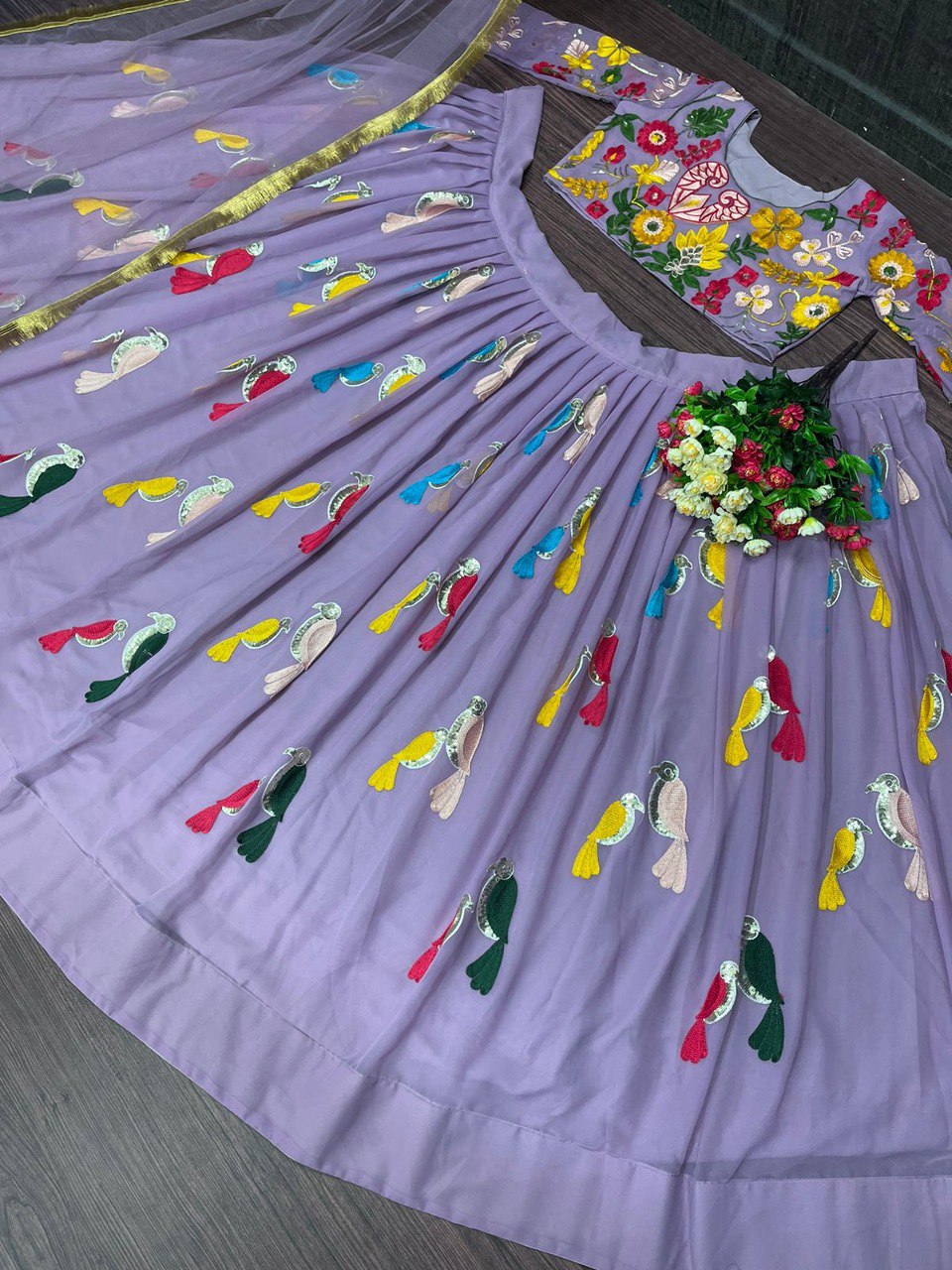 Amazing lilac Party Wear Lehenga Choli At Josh India - Joshindia