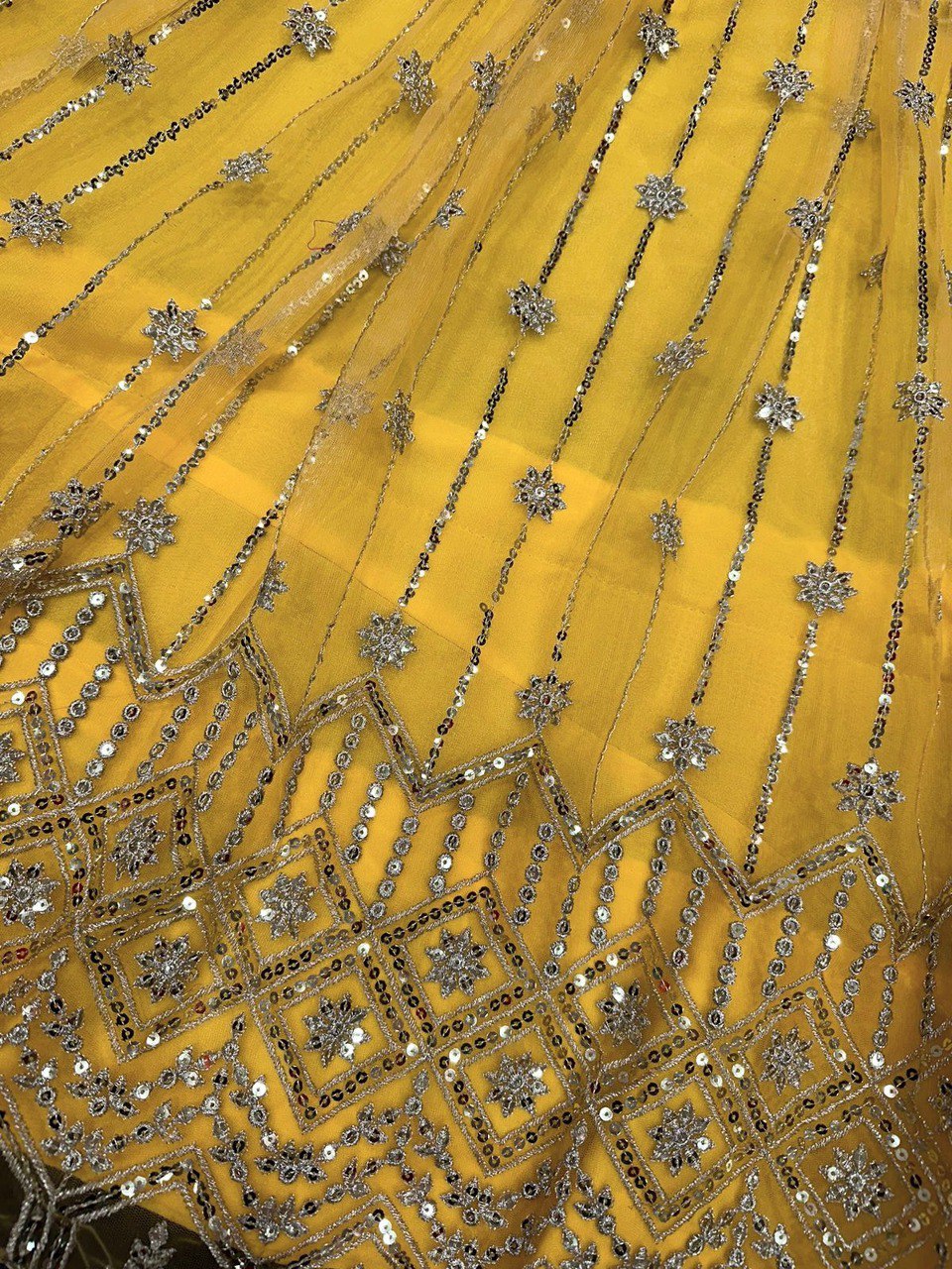 Haldi yellow Lehngha choli with dupatta for Wedding - Joshindia