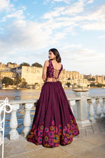 Purple Color Designer Silk lehenga Choli
