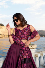 Purple Color Designer Silk lehenga Choli