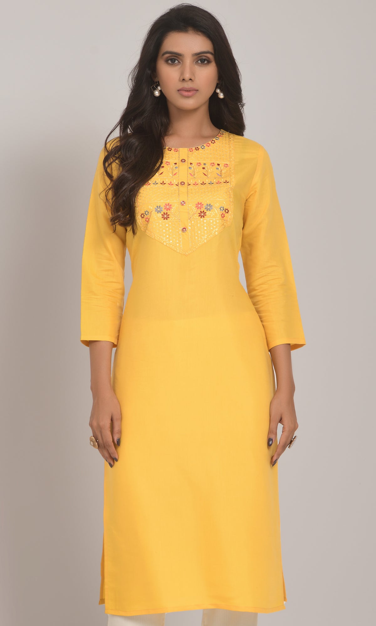 Buy From Latest Range of Yellow Kurtas Online - Joshindia