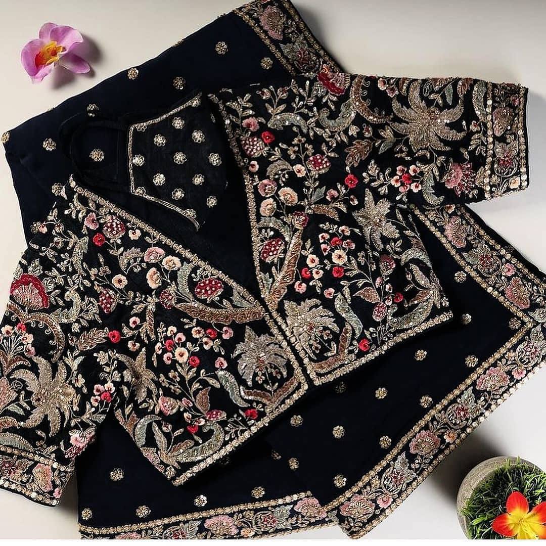 Black Saree - Black Designer Sarees Online - Joshindia