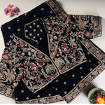 Black Saree - Black Designer Sarees Online - Joshindia