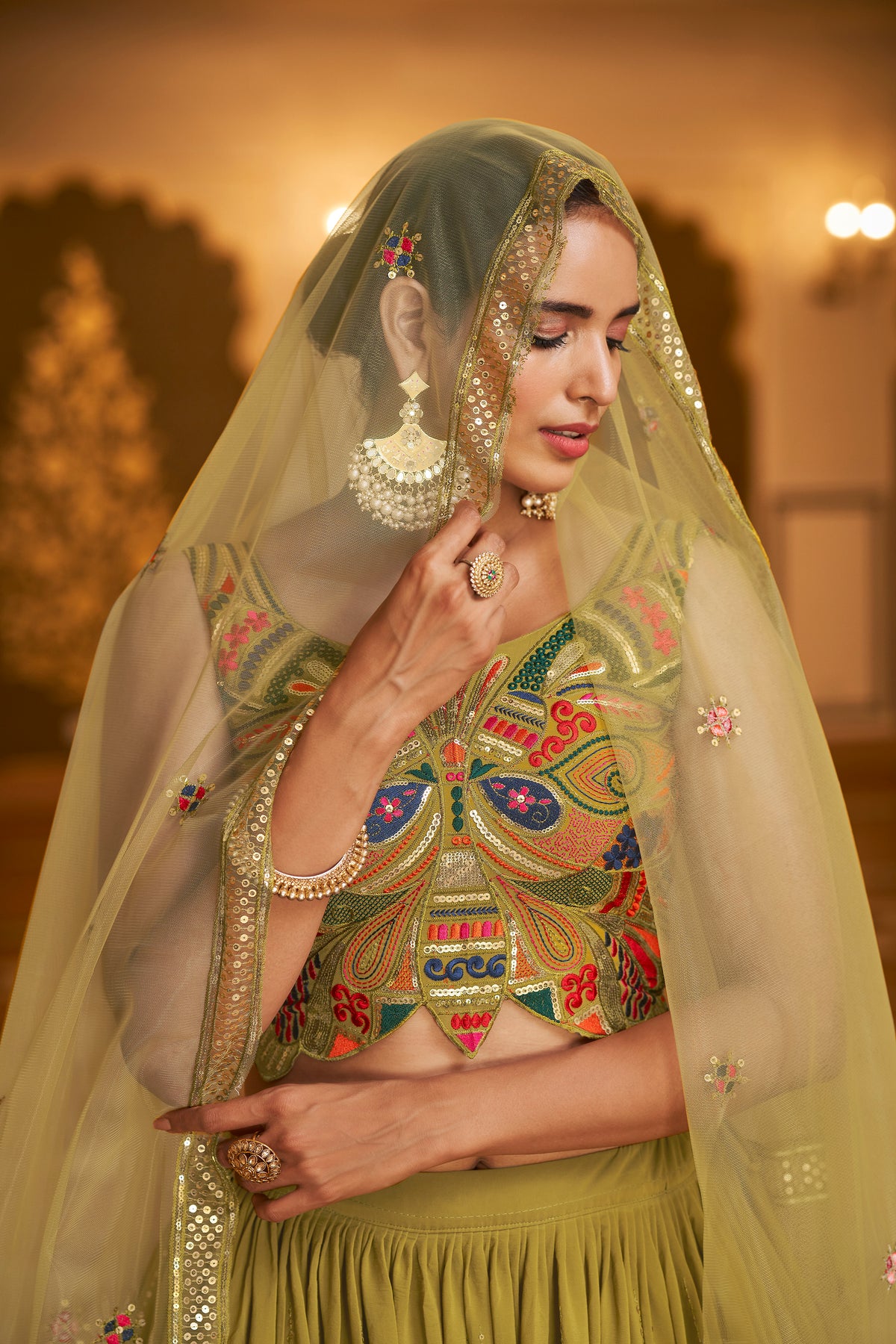 Buy Mustard Lehenga Designs Online at Best Prices - Joshindia