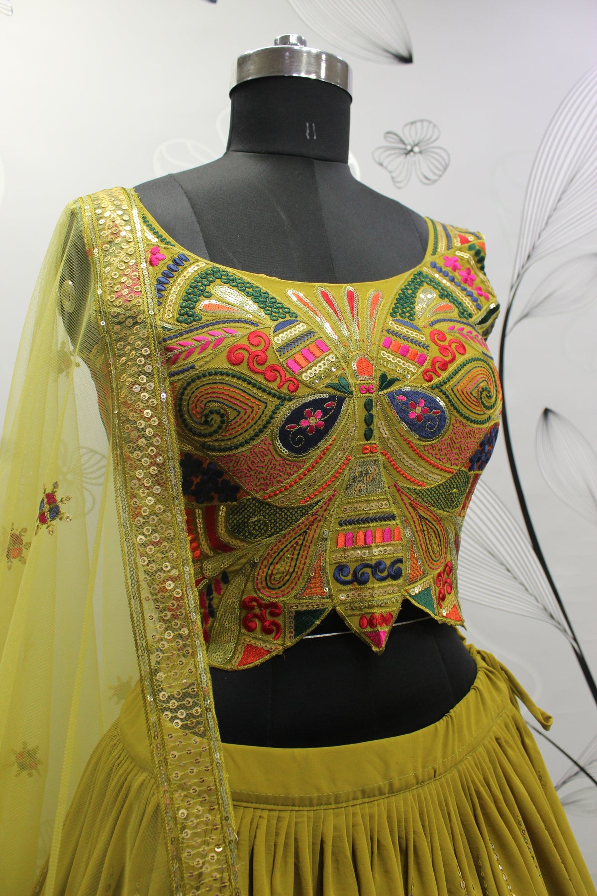Buy Mustard Lehenga Designs Online at Best Prices - Joshindia