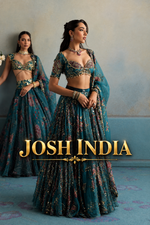 Teal Blue Floral Digital Print Georgette Lehenga Choli Sequins Work Semi Stitched