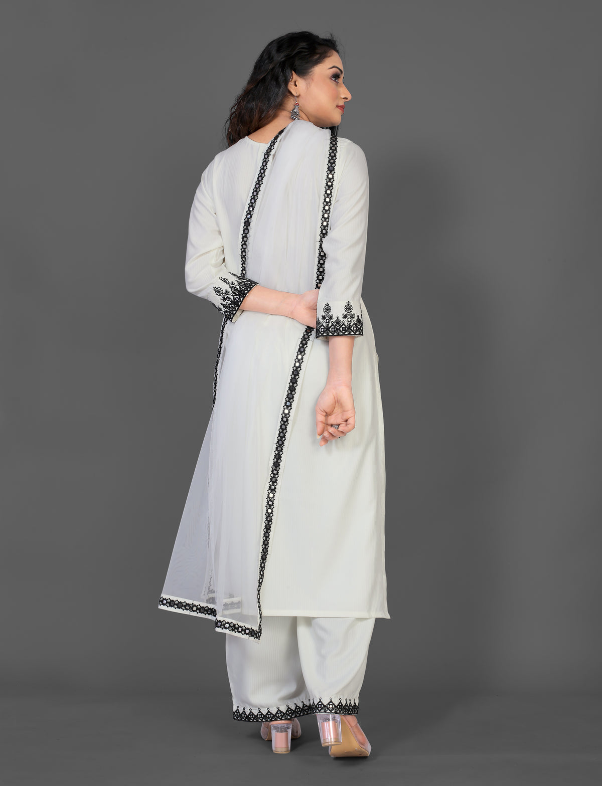 Buy Beautiful Designer White Color Kurta Set For Women - Joshindia