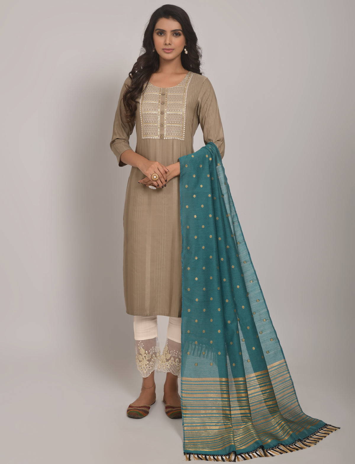Buy Trendy Chiku Color Kurti Online in India - Joshindia
