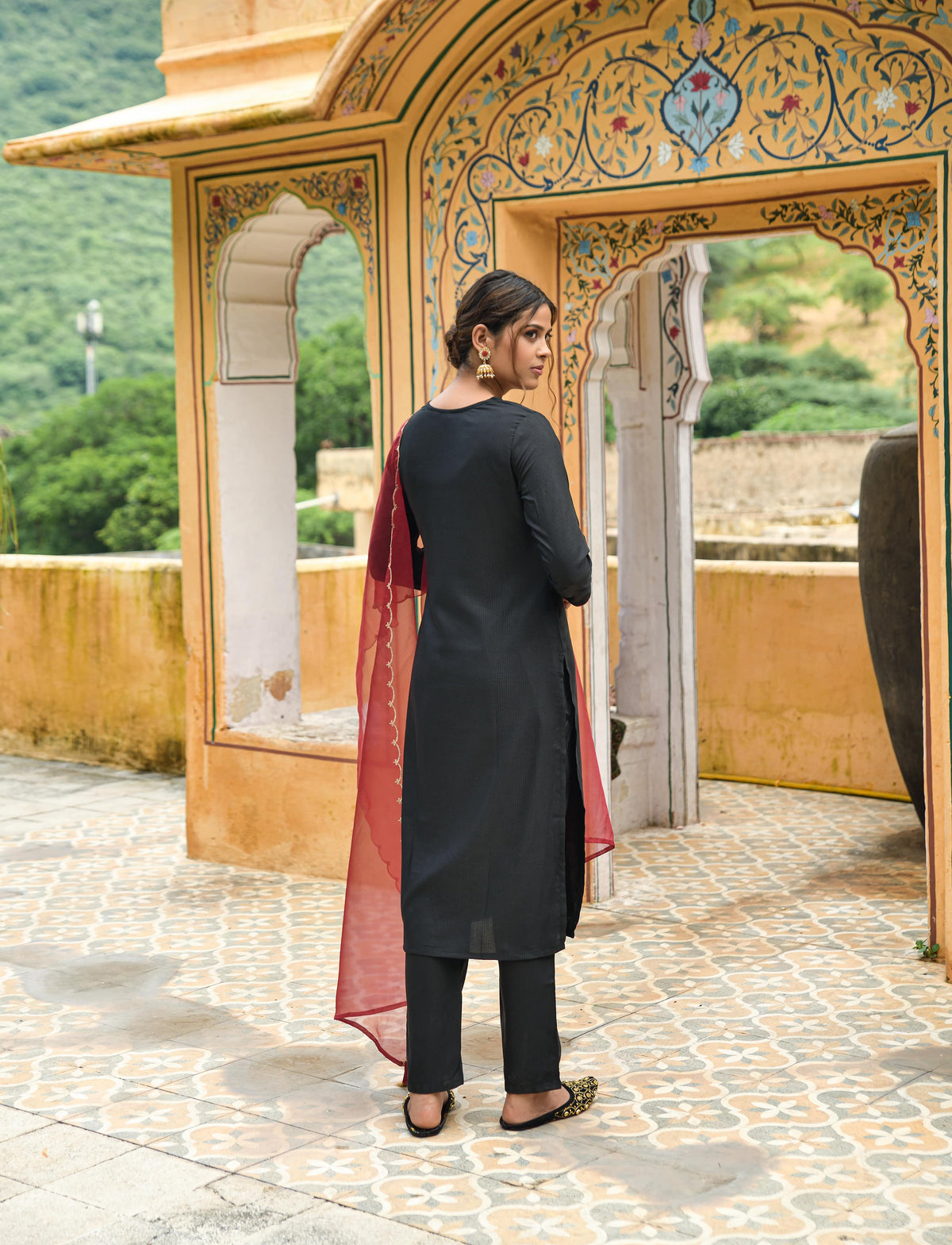 Buy Women Sequence Embroidered Viscose Rayon Blend kurta set - Joshindia