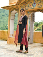Buy Women Sequence Embroidered Viscose Rayon Blend kurta set - Joshindia