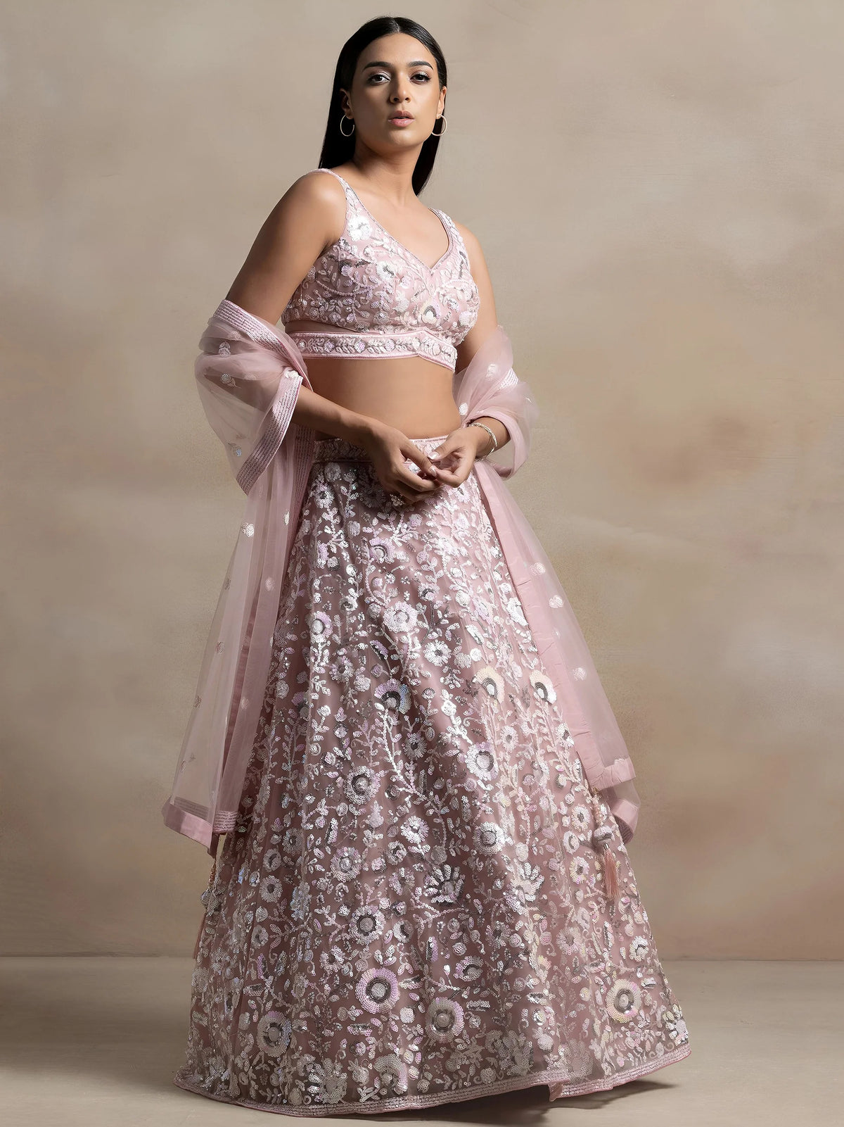 Buy Pink Color Sequence Designer Lehenga Choli