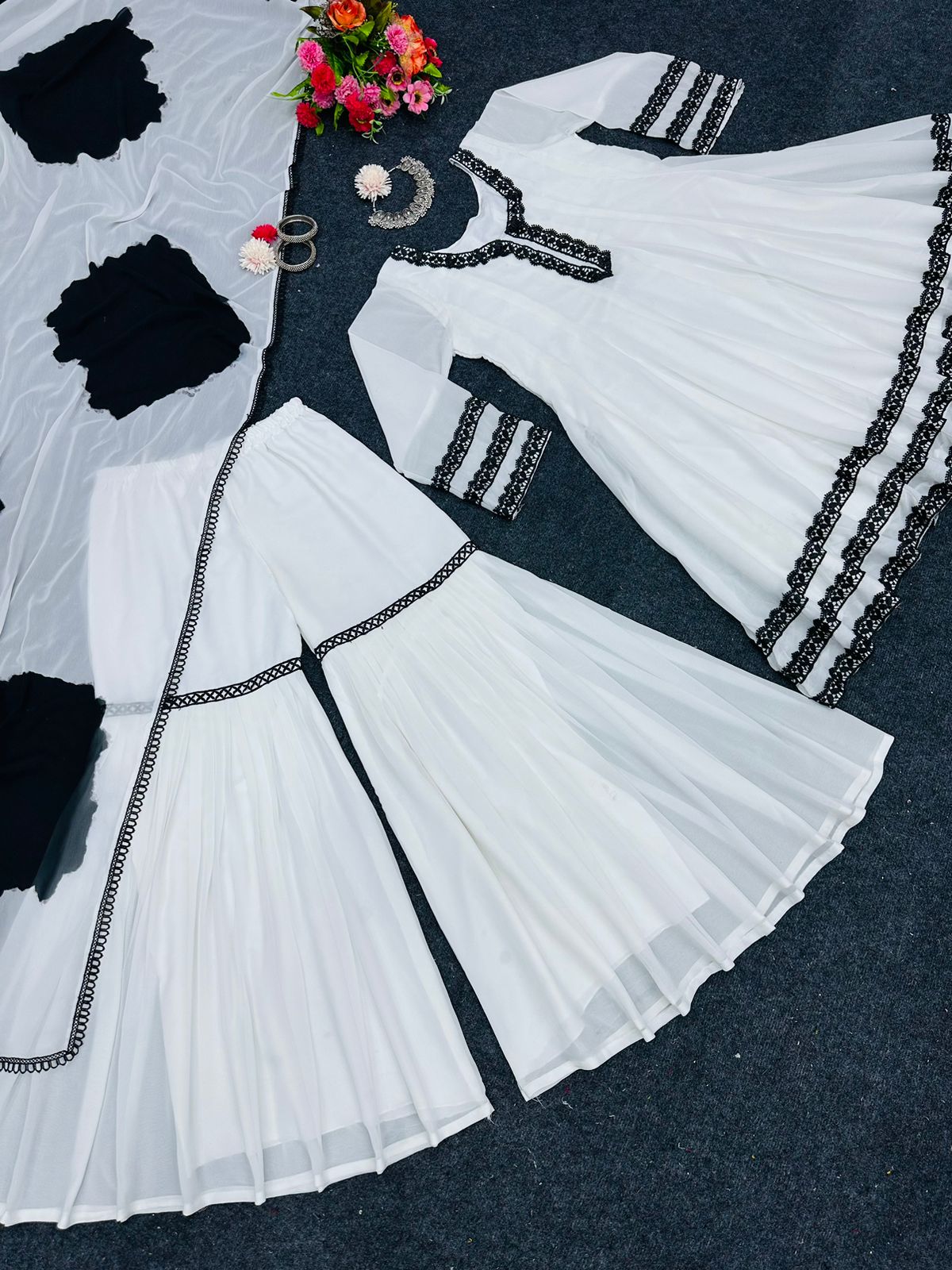 Buy Trendy White Sharara Online in India - Joshindia