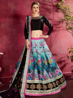 Pink Color Designer Mirror Work lehenga choli For Wedding