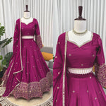 Purple Designer Lehenga for Women Thread & Sequence Work Bridal Wear