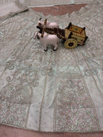 White Designer Butterfly Net Lehenga Choli