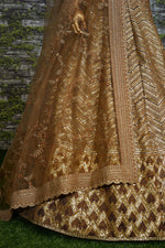 Antique Gold Heavy Designer Lehenga Choli for Bridal & Wedding Wear
