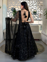 Black Sequin Designer Lehenga Choli for Festive & Wedding Wear