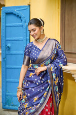 Navy Blue with Red Lehenga Choli Set Elegant Festive & Wedding Wear