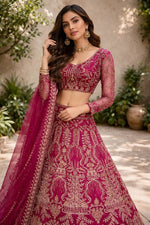 Premium Butterfly Net Embroidered Lehenga Choli with Sequins Work for Women