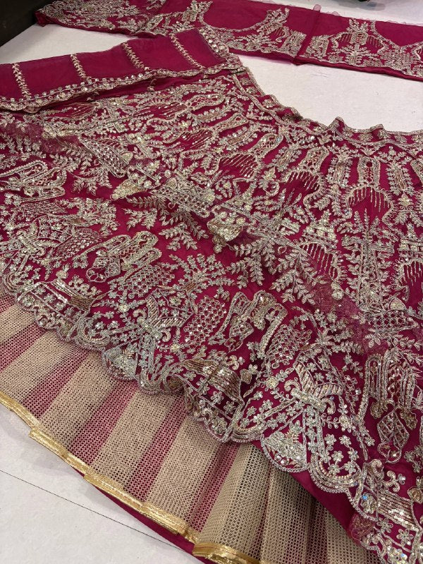 Premium Butterfly Net Embroidered Lehenga Choli with Sequins Work for Women