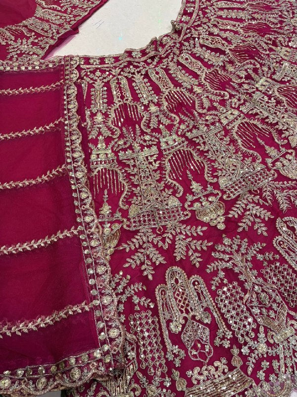 Premium Butterfly Net Embroidered Lehenga Choli with Sequins Work for Women