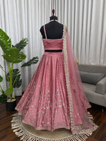 Japan Satin with Coding Dori & Sequins Work Party Wear Lehenga Set