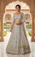 Premium Satin Silk with Sequins Designer Embroidery Party Wear Lehenga Choli