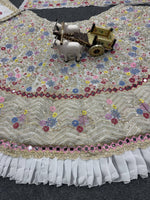 White Fox Georgette Lehenga Choliwith Real Mirror & Sequins Work