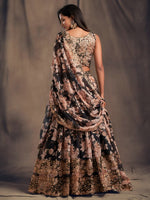 Black Floral Printed Designer Lehenga Choli for Wedding & Festive Wear