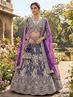 Purple Color Designer Embroidery Lehenga Choli