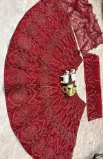 Red Premium Butterfly Net Lehenga Choli for Women