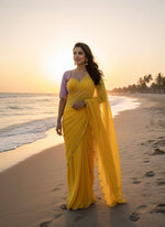 Color Designer Faux Georgette with Hand Work Saree