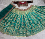 Green Premium Japan Satin Silk Lehenga Choli for Women