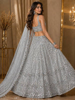 Gray Premium Faux Georgette Lehenga Choli for Women