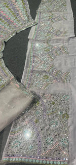 Designer Butterfly Net Real Mirror Embroidered Sequins Lehenga Choli