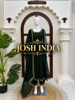 Faux Georgette Anarkali Gown with Pant Dupatta Thread Sequence Work Party Wear