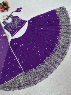 trending purple peplum Lehngha with Dupata - JOSHINDIA - Joshindia