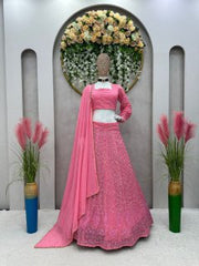 Barbie Lucknowi Lehngha choli with Dupata-JOSHINDIA - Joshindia