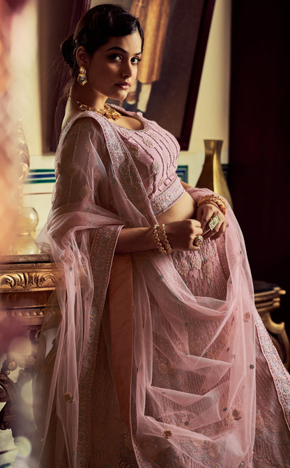 Buy Latest Indian Designer Pink Lehenga Cholis Online