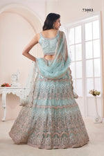 Premium Turquoise Blue Color Heavy Designer Lehenga Choli Buy Online - Joshindia