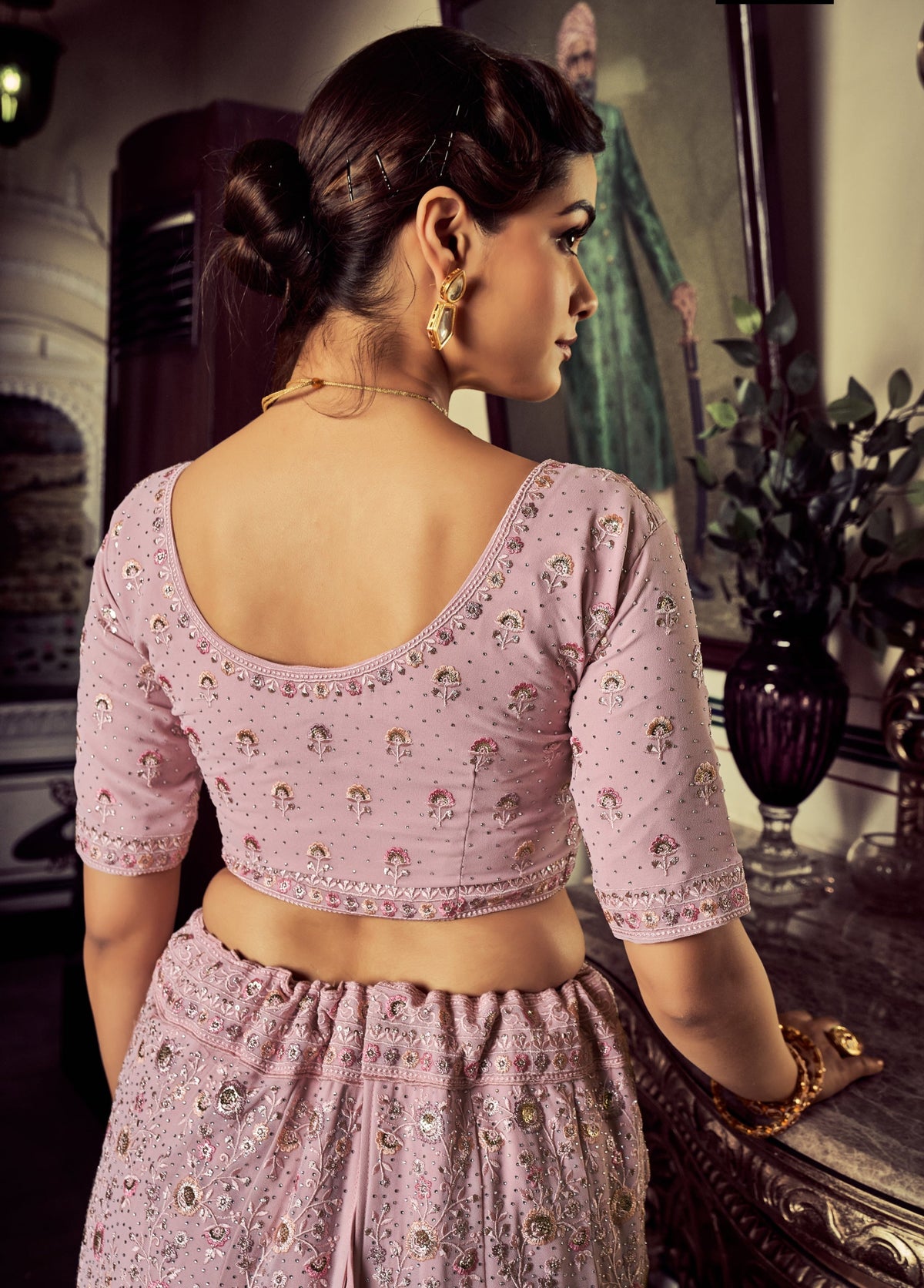 Buy Amazing Designer Mauve Color Lehenga Choli For Elegant Look - Joshindia