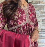 Buy Maroon Color Kurti for Women Online in India For Party Look - Joshindia