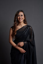 Buy Black Sequin Saree online at Best Prices in India - Joshindia