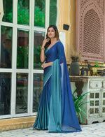 Blue Saree - Shop Latest Blue Color Designer Saree Online - Joshindia