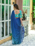 Blue Saree - Shop Latest Blue Color Designer Saree Online - Joshindia